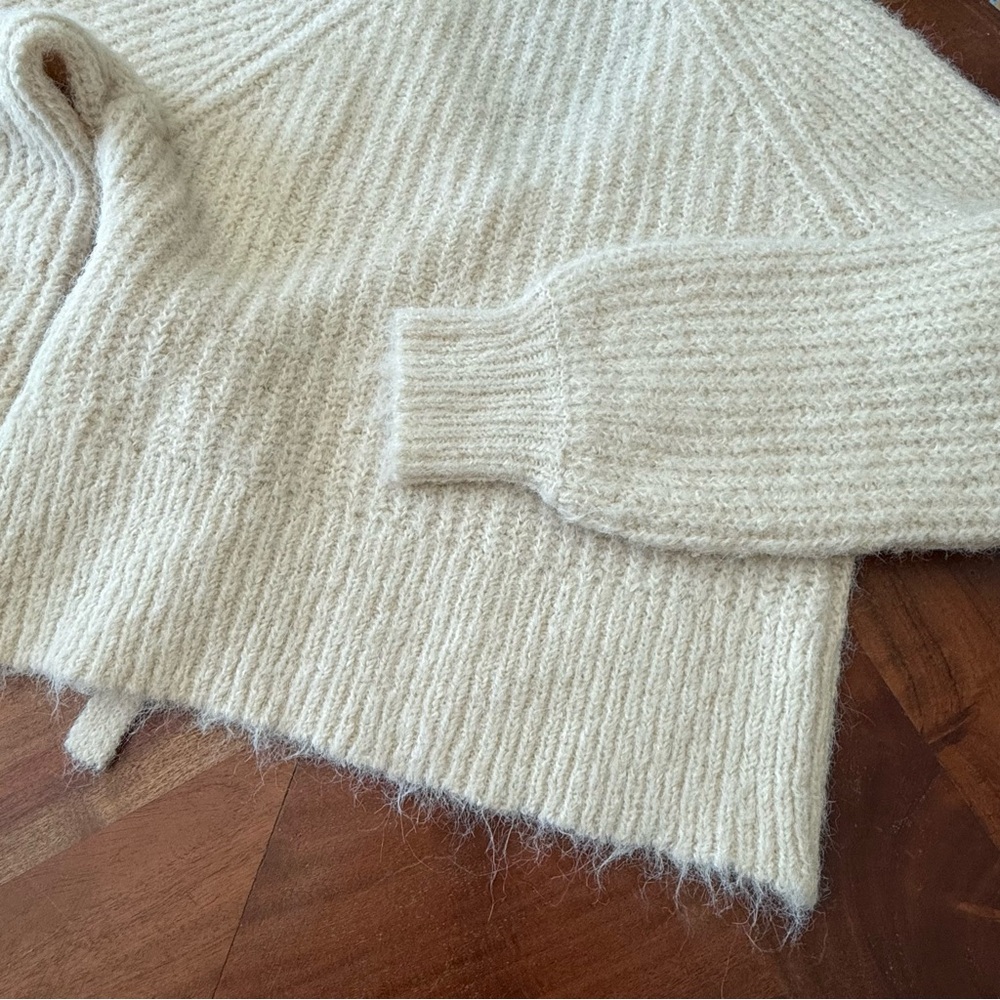 Express fuzzy sweater :: faux crossover :: like new - Picture 11 of 11
